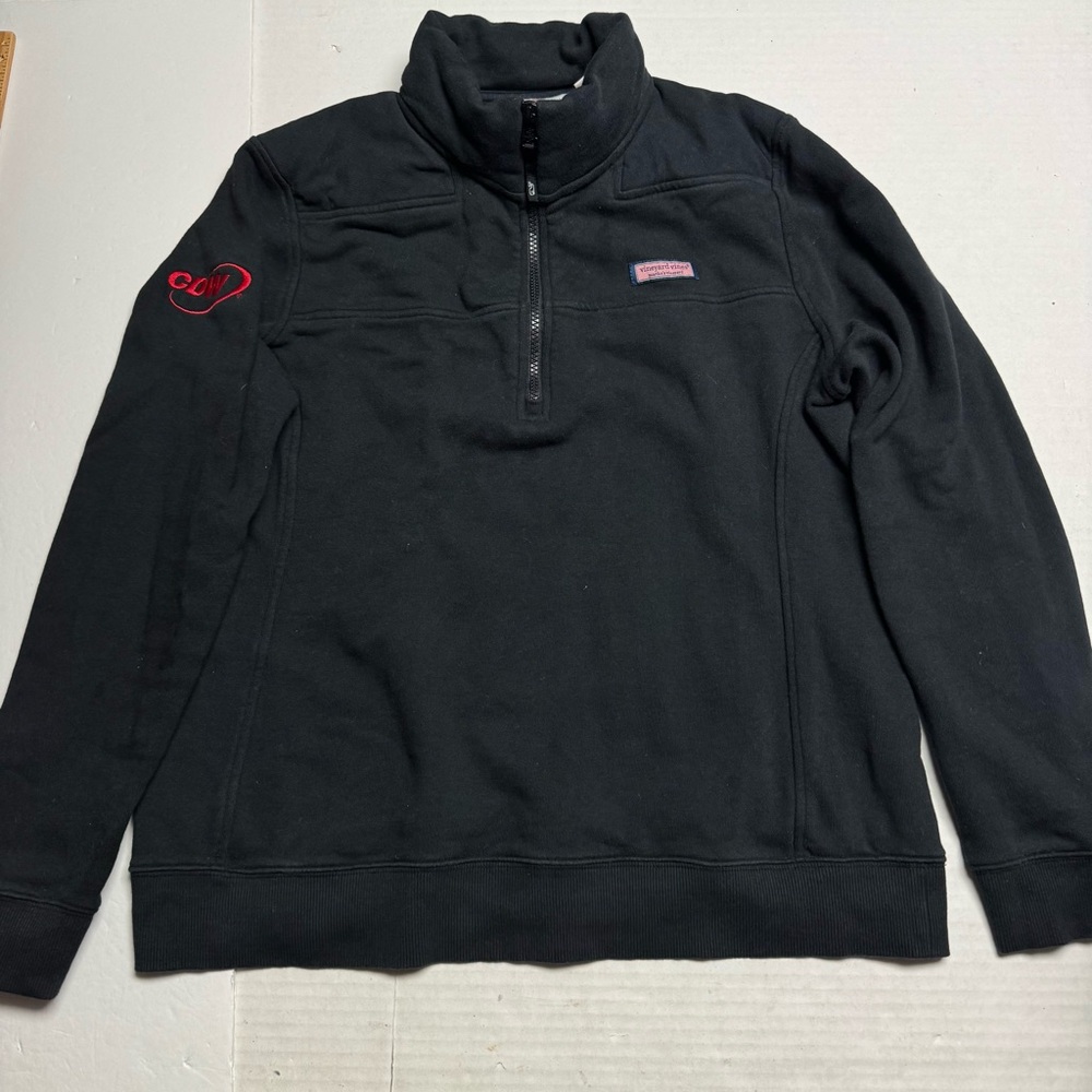 Vineyard Vines Women’s Black  ‘Shep Shirt’  Embroidered "CDW" Size: Large